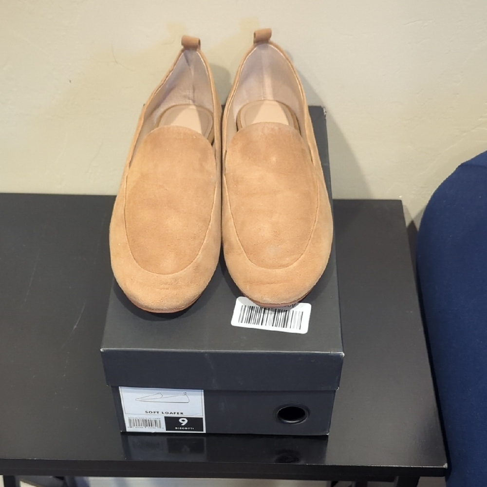 Tan Suede Women's Loafers